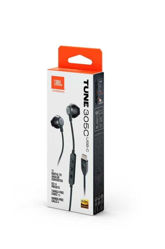 JBL Tune 305C Black - USB-C Qulaqlıq