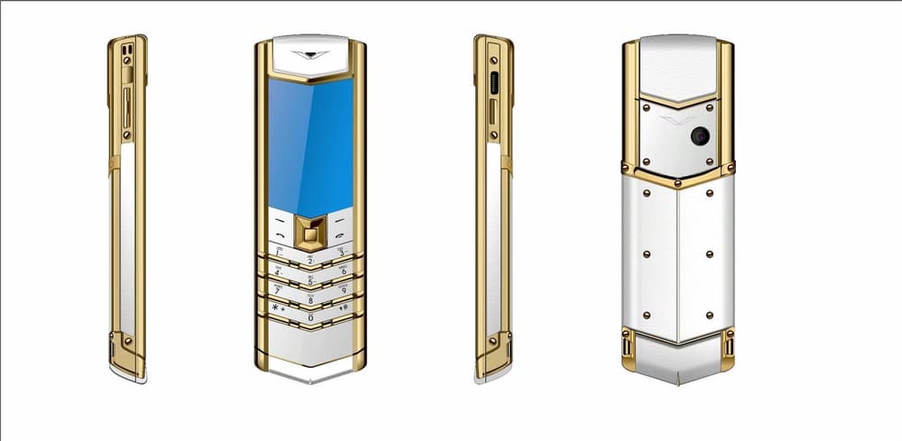 Vertu V10 Gold White - Premium Düyməli Telefon