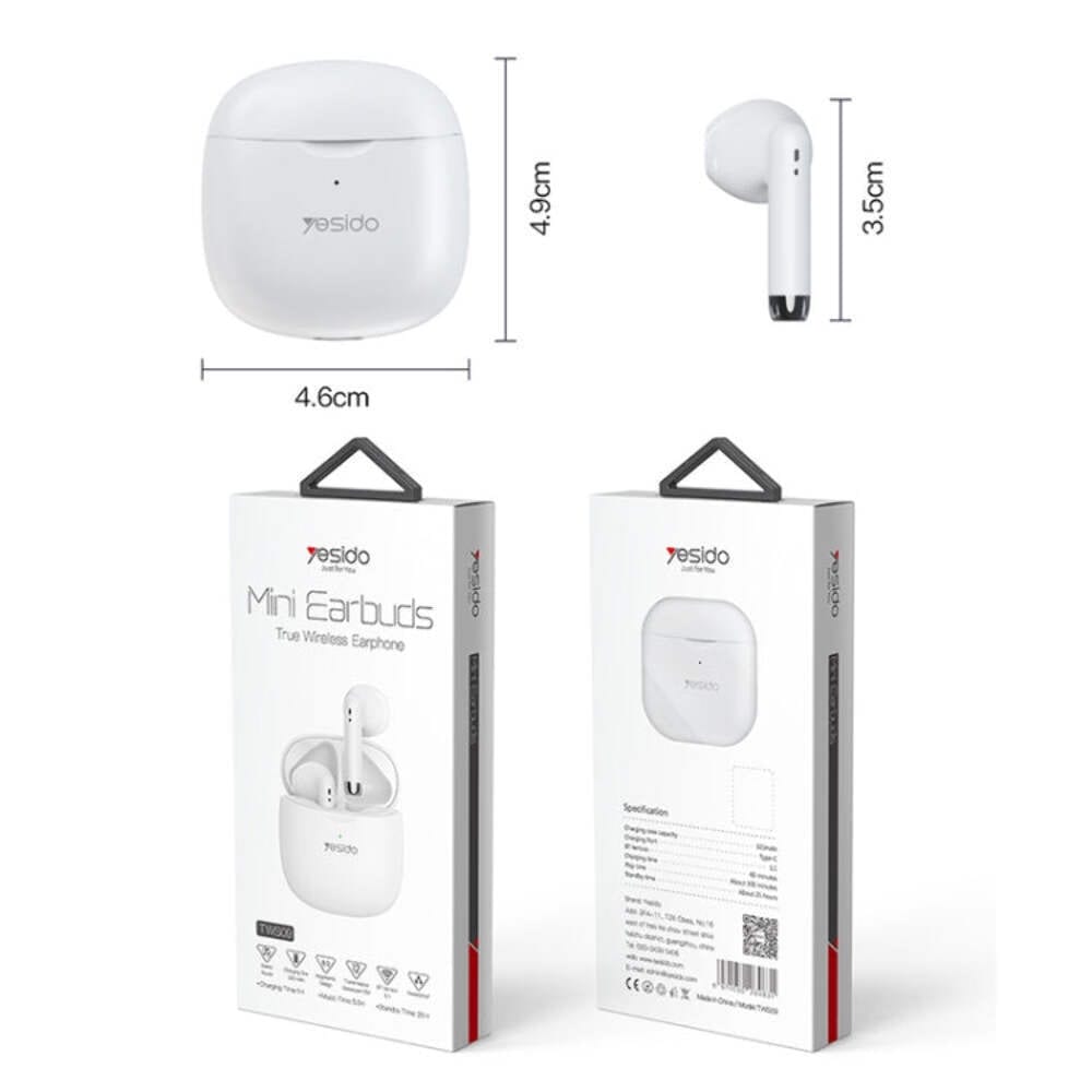 Yesido TWS09 White - TWS Simsiz Qulaqlıq